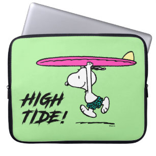Peanuts Snoopy Running to the Surf Laptop Sleeve