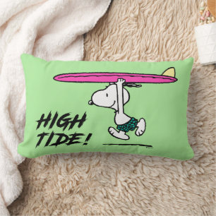 Peanuts   Snoopy Running to the Surf Lumbar Cushion