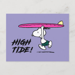Peanuts   Snoopy Running to the Surf Postcard