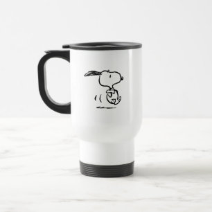 Peanuts   Snoopy Running Travel Mug