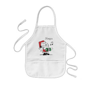 Peanuts Snoopy Santa Claus Accordian Kids Apron