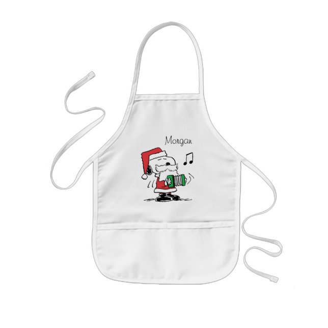 Peanuts | Snoopy Santa Claus Accordian Kids Apron (Front)