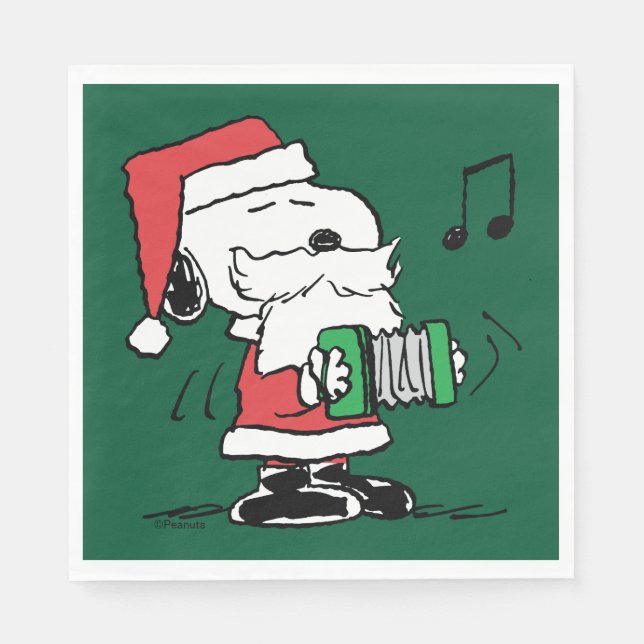 Peanuts | Snoopy Santa Claus Accordian Napkin (Front)