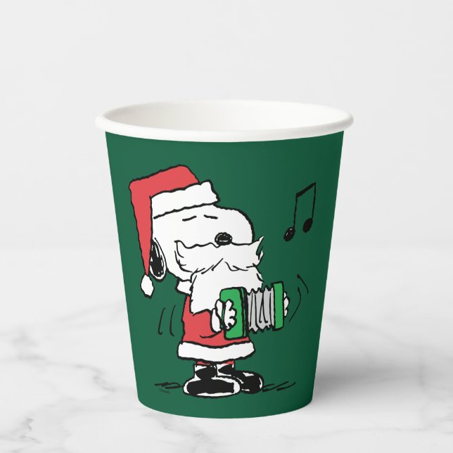 Peanuts | Snoopy Santa Claus Accordian Paper Cups (Front)