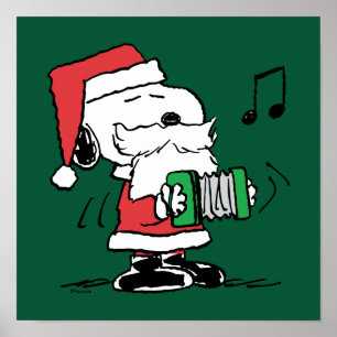 Peanuts   Snoopy Santa Claus Accordian Poster