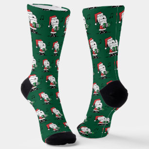 Peanuts Snoopy Santa Claus Accordian Socks