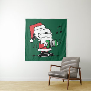 Peanuts Snoopy Santa Claus Accordian Tapestry