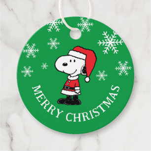 Peanuts   Snoopy Santa Claus Favour Tags