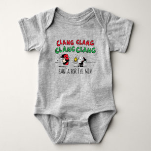 Peanuts Snoopy Santa Claus & Lucy Baby Bodysuit