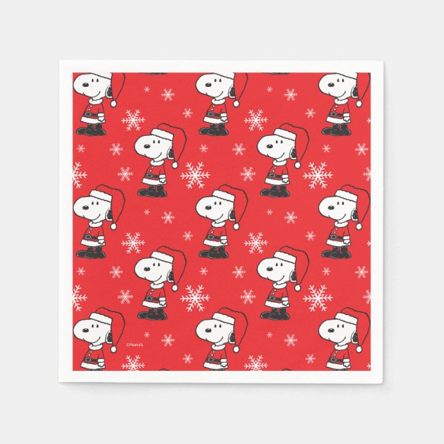 Peanuts | Snoopy Santa Claus Napkin (Front)