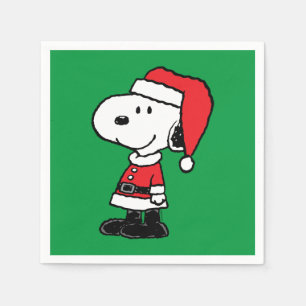 Peanuts   Snoopy Santa Claus Napkin