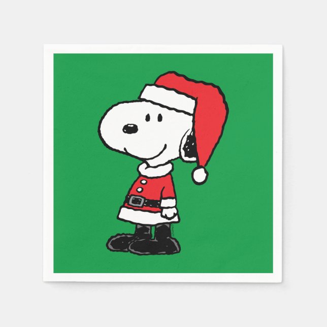 Peanuts | Snoopy Santa Claus Napkin (Front)