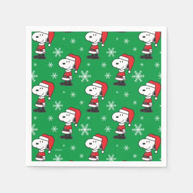 Peanuts | Snoopy Santa Claus Napkin (Front)