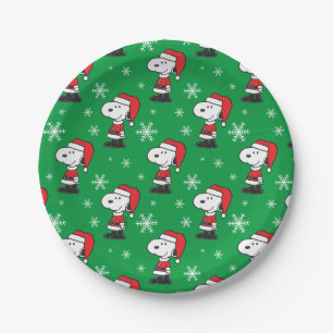 Peanuts   Snoopy Santa Claus Paper Plate