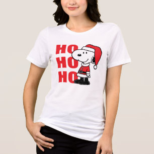 Peanuts Snoopy Santa Claus Tri-Blend Shirt