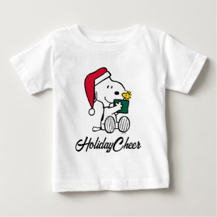 Peanuts   Snoopy Santa & Woodstock Gift Baby T-Shirt