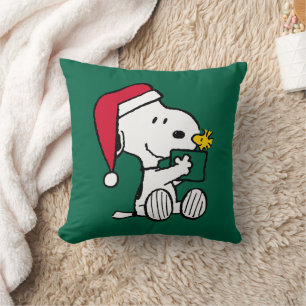 Peanuts   Snoopy Santa & Woodstock Gift Cushion