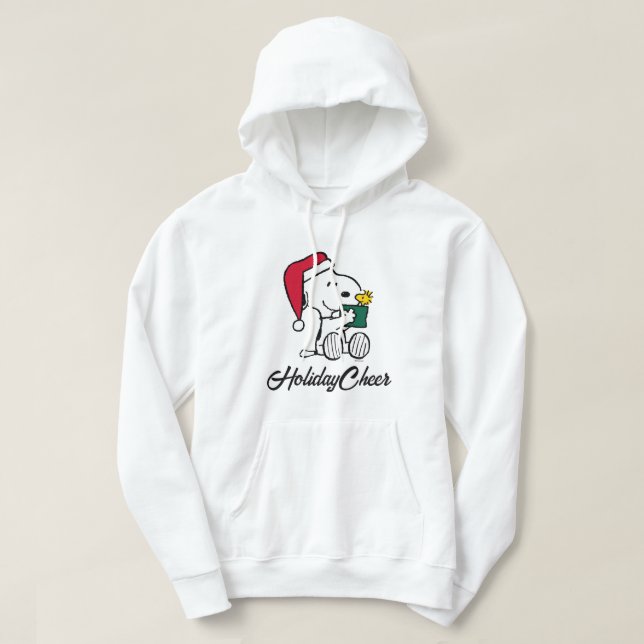 Peanuts | Snoopy Santa & Woodstock Gift Hoodie (Design Front)