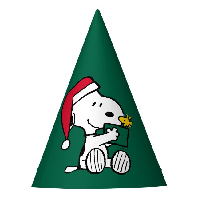 Peanuts | Snoopy Santa & Woodstock Gift Party Hat (Front)