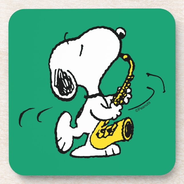 Peanuts | Snoopy Saxophone Player Coaster (Front)