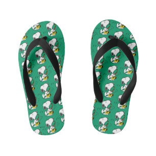 Peanuts   Snoopy Saxophone Player Kid's Flip Flops