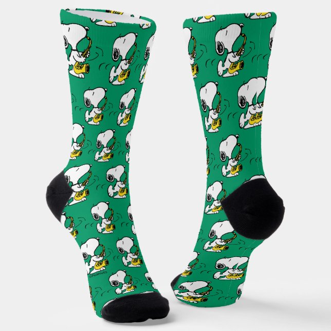 Peanuts | Snoopy Saxophone Player Socks (Angled)
