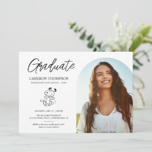 Peanuts Snoopy   School Graduation Party Invitation