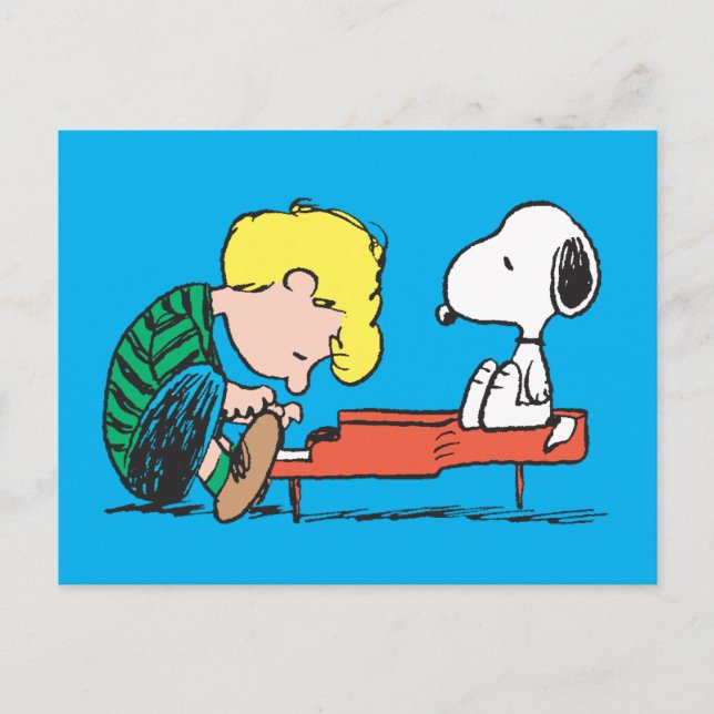 Peanuts | Snoopy & Schroeder at the Piano Postcard (Front)