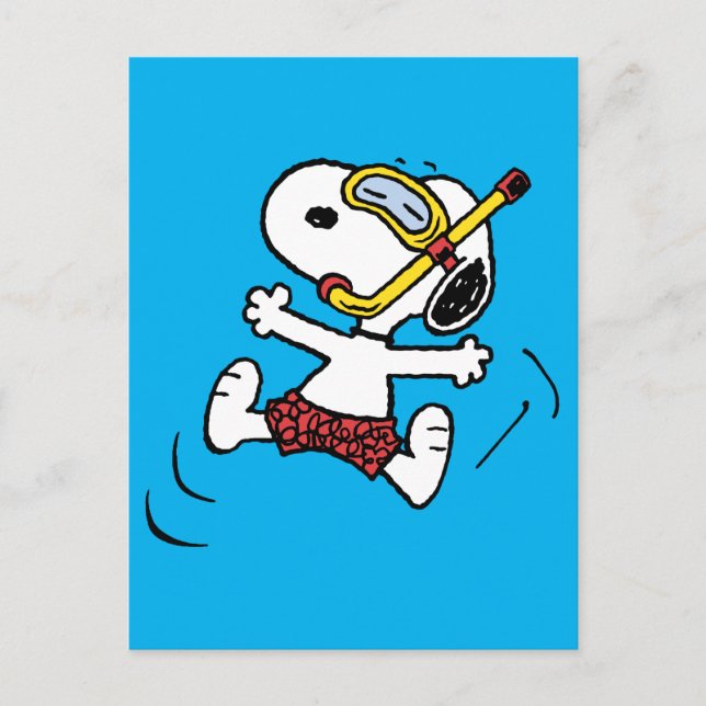 Peanuts | Snoopy Scuba Diver Postcard (Front)