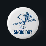 Peanuts | Snoopy Ski Trip 6 Cm Round Badge<br><div class="desc">Check out this fun Peanuts design featuring Snoopy.</div>