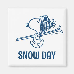 Peanuts   Snoopy Ski Trip Magnet