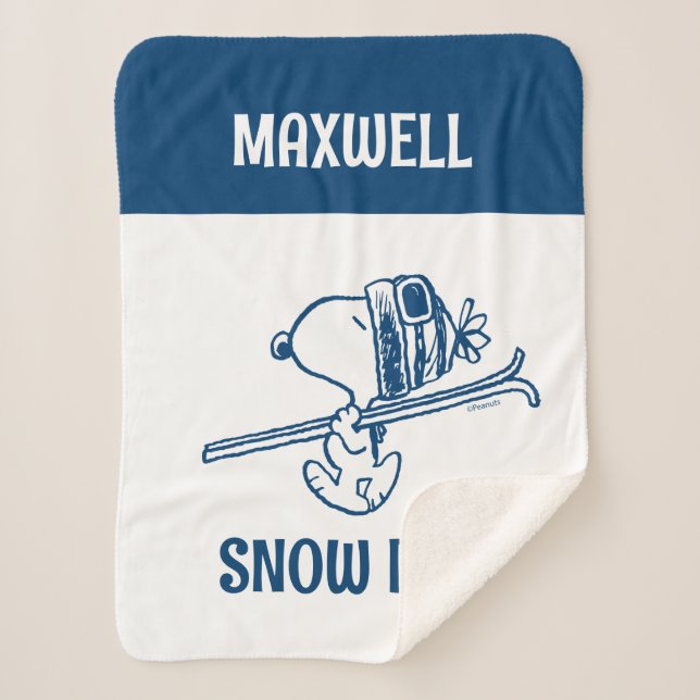 Peanuts | Snoopy Ski Trip Sherpa Blanket (Front)