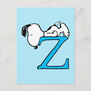 Peanuts Snoopy Sleeping Z Postcard