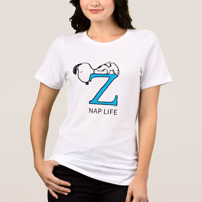 Peanuts | Snoopy Sleeping Z Tri-Blend Shirt (Front)