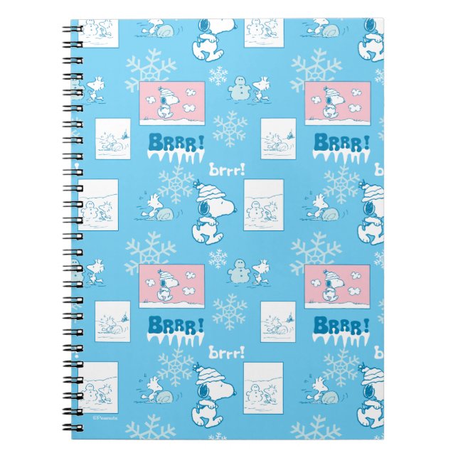 Peanuts | Snoopy Snow Day Pattern Notebook (Front)