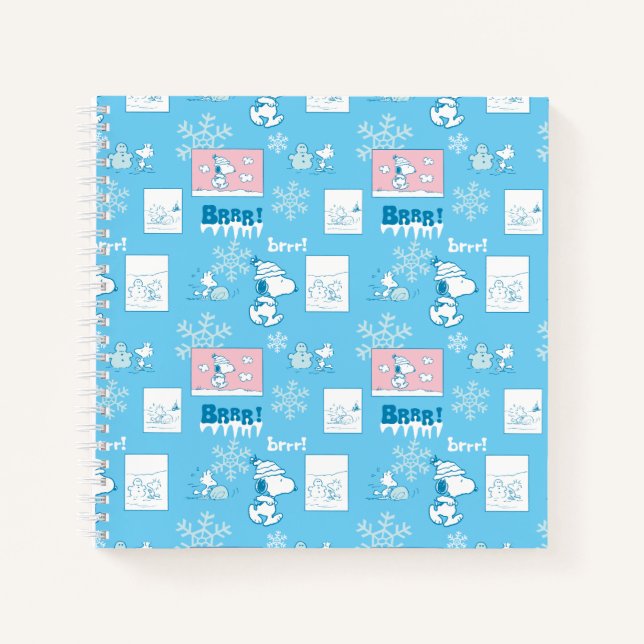 Peanuts | Snoopy Snow Day Pattern Notebook (Front)
