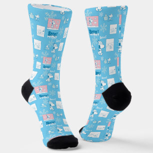 Peanuts   Snoopy Snow Day Pattern Socks