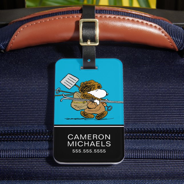 Peanuts | Snoopy Snow Warrior Luggage Tag (Front Insitu 2)