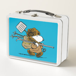 Peanuts Snoopy Snow Warrior Metal Lunch Box