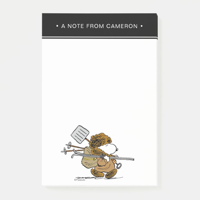 Peanuts | Snoopy Snow Warrior Post-it Notes (Front)