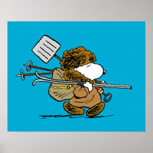 Peanuts Snoopy Snow Warrior Poster