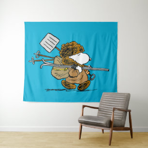 Peanuts Snoopy Snow Warrior Tapestry