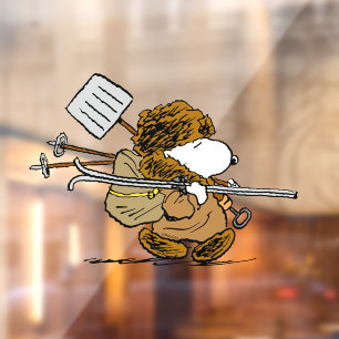 Peanuts   Snoopy Snow Warrior Window Cling