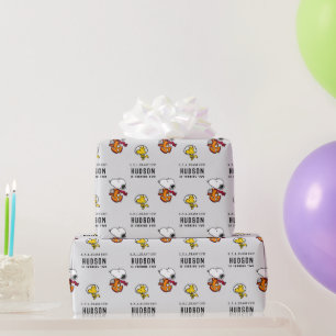 Peanuts Snoopy Space Birthday Wrapping Paper