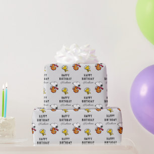 Peanuts Snoopy Space Birthday Wrapping Paper