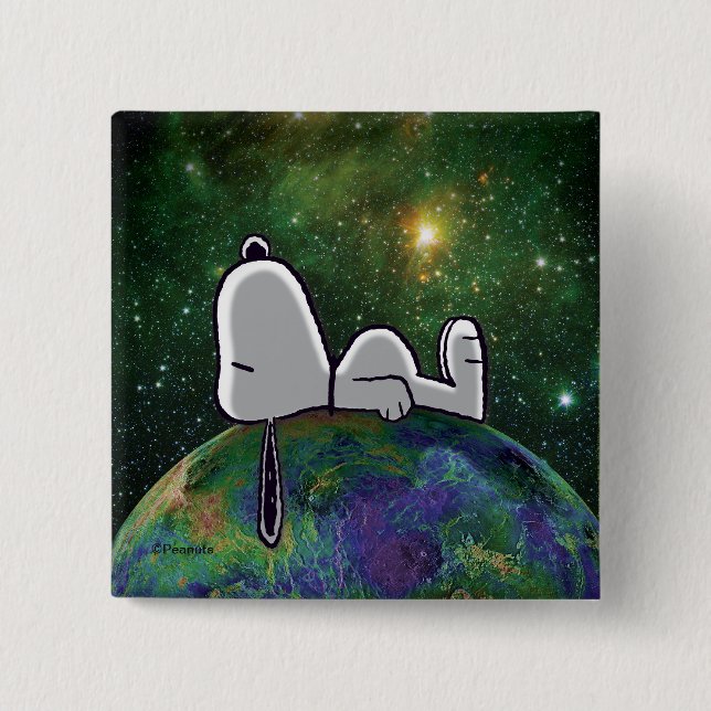 Peanuts | Snoopy Spaced Out 15 Cm Square Badge (Front)