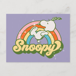 Peanuts Snoopy Sparkle Rainbow Postcard