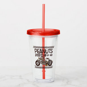 Peanuts Snoopy Speed Club Add Your Name Acrylic Tumbler