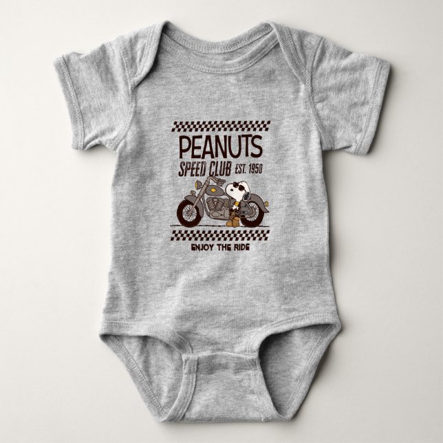 Peanuts | Snoopy Speed Club Baby Bodysuit (Front)