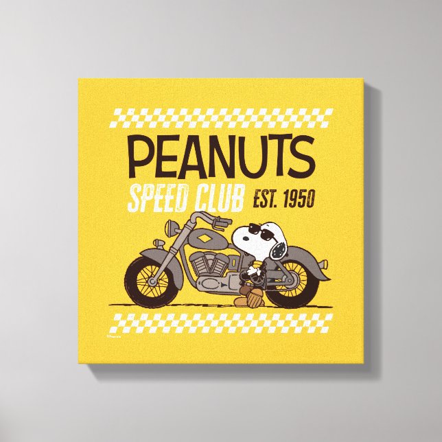 Peanuts | Snoopy Speed Club Canvas Print (Front)